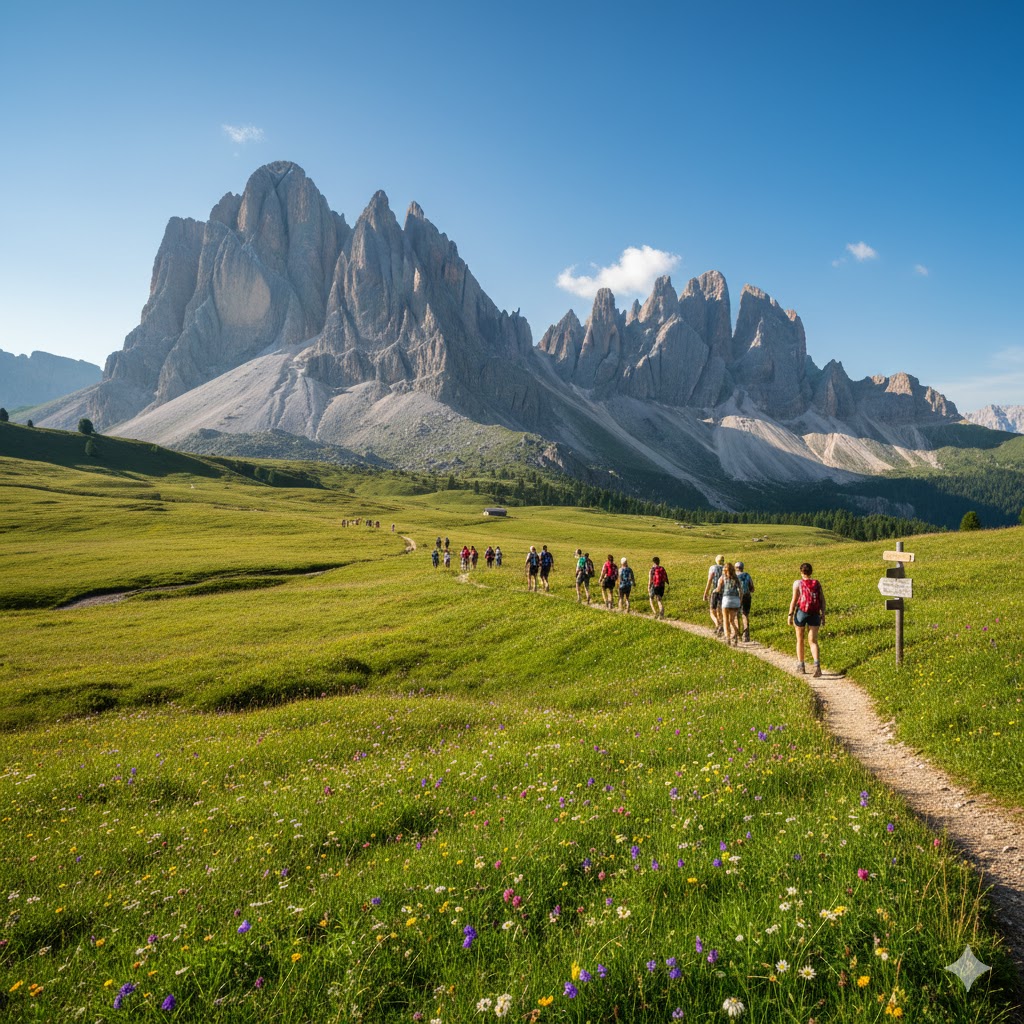 Hiking in the Dolomites